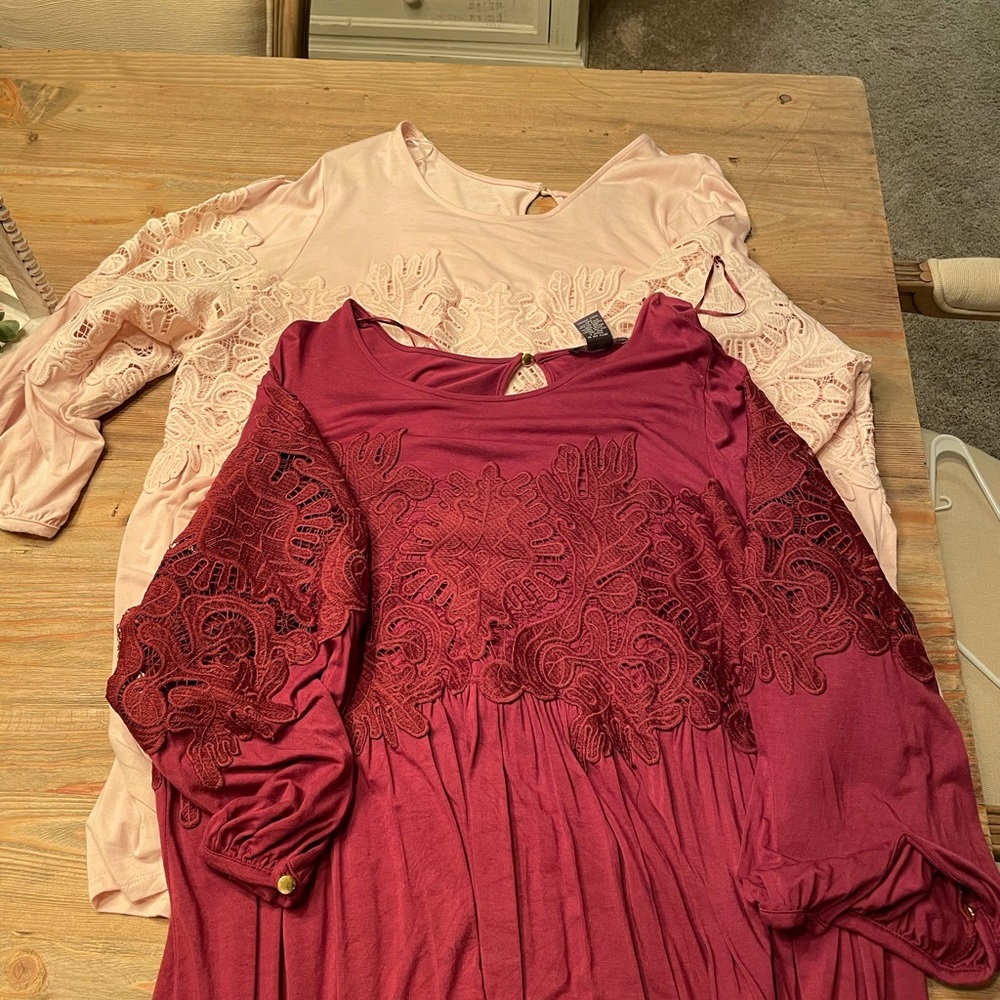 Chelsea and Theodore Lot of 2 tops, both 2x